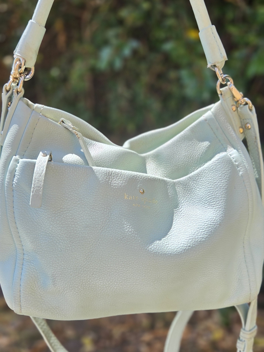 Kate Spade Light Mint Leather Hobo Bag
